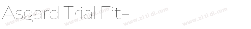 Asgard Trial Fit字体转换